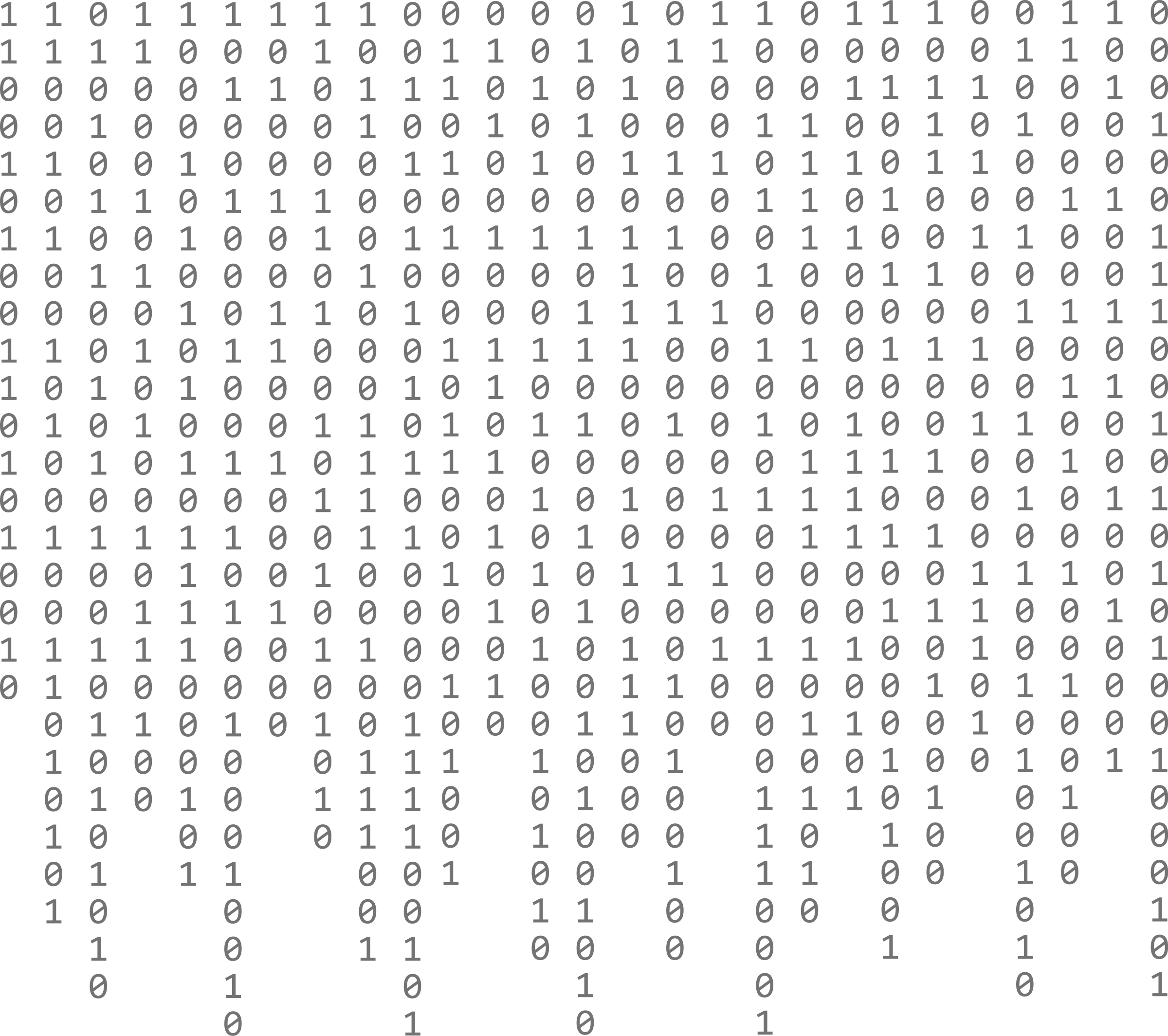 O / 1 Binary Code